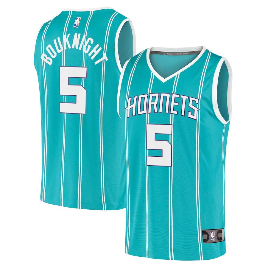 Men Charlotte Hornets #5 James Bouknight Fanatics Branded Teal Fast Break Replica NBA Jersey->charlotte hornets->NBA Jersey